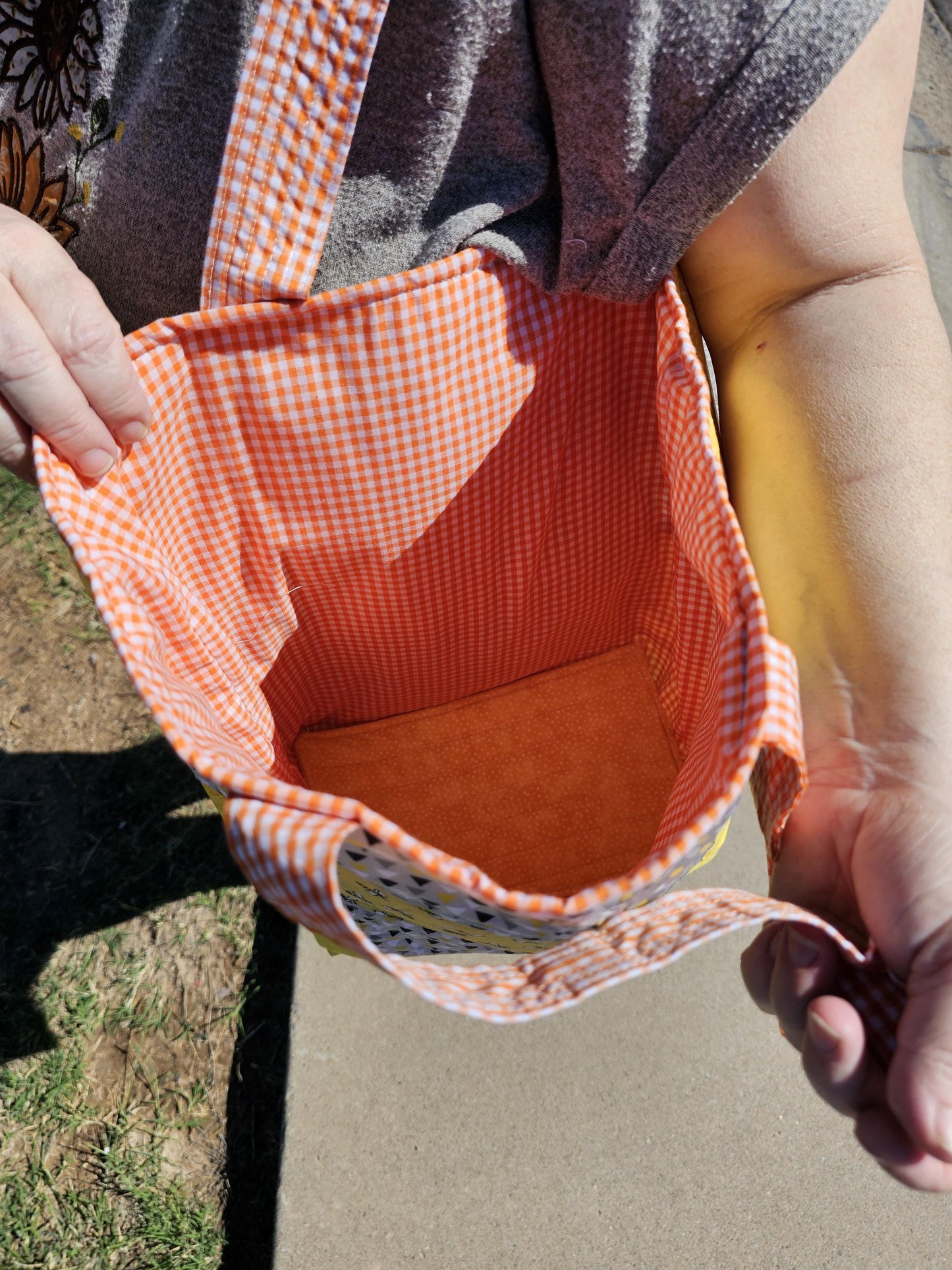 Women's Medium Size Patched Tote Bag