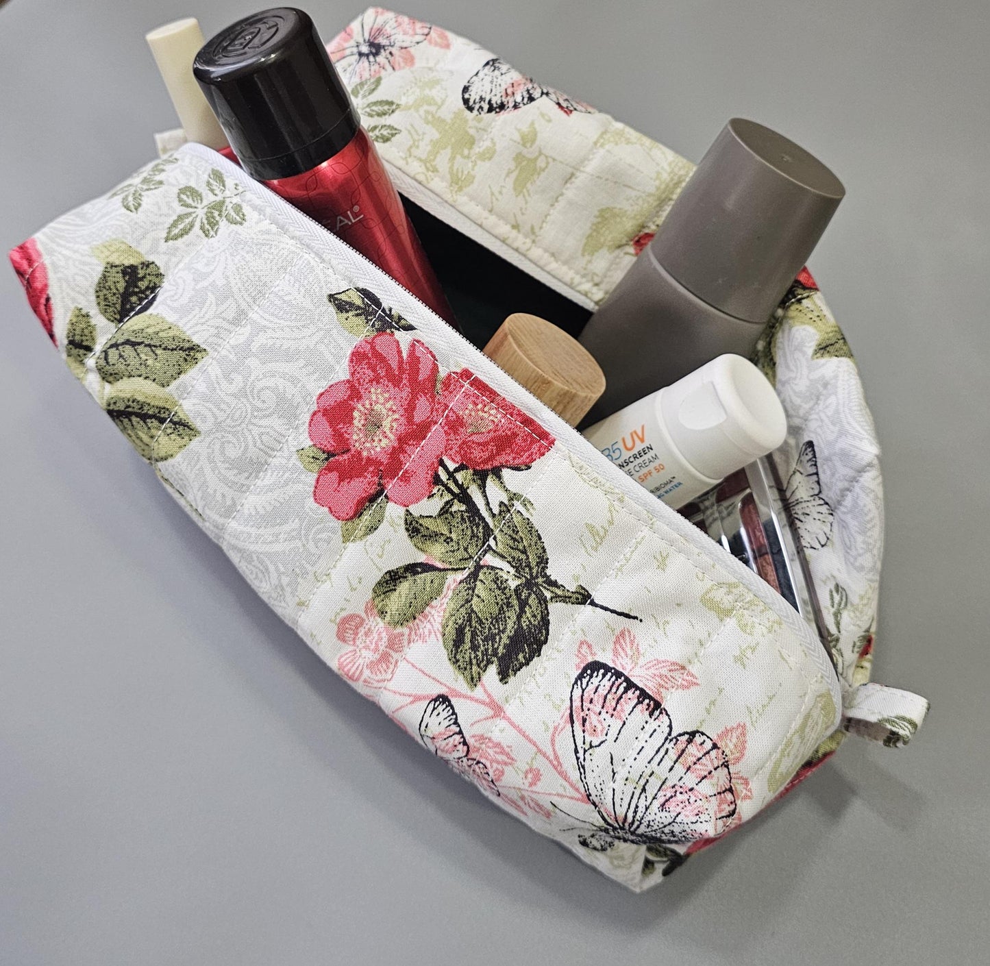 Handmade Floral Cotton Make Up Bag