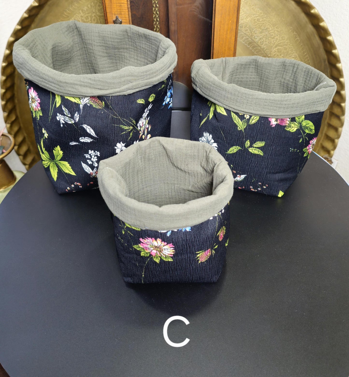Handmade Fabric Storage Baskets