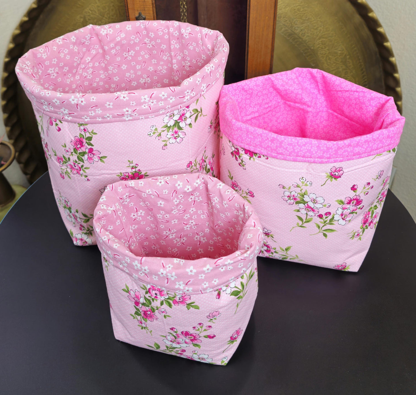 Handmade Fabric Storage Baskets