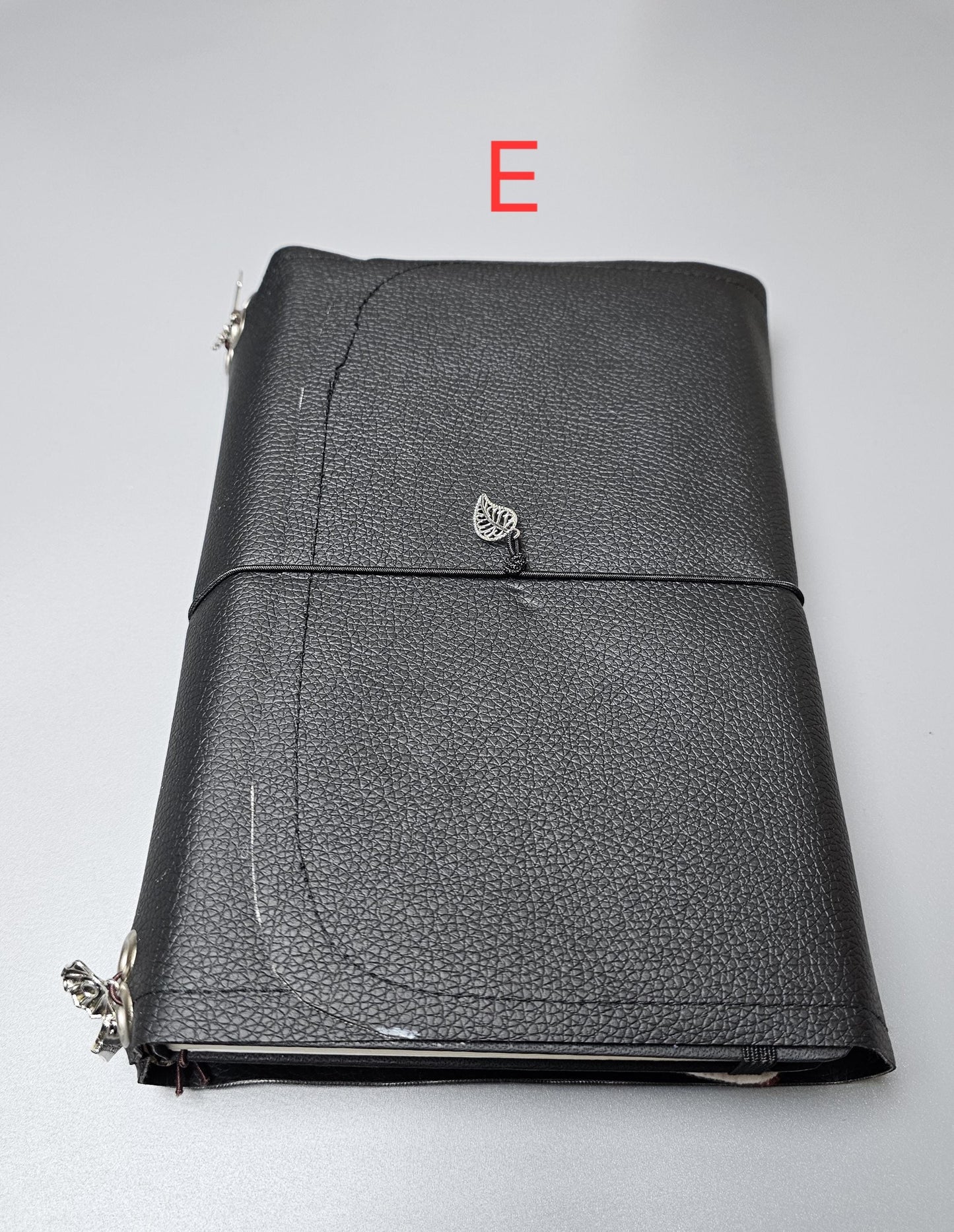 Handmade French Notebook with Charms and Velvet Pouch