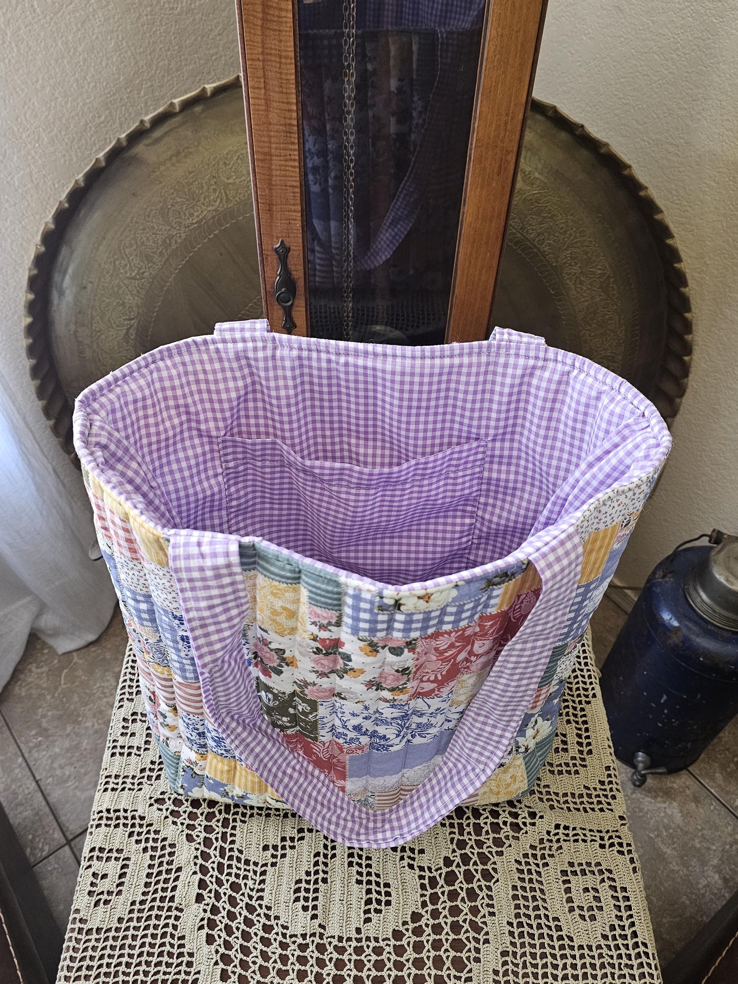 Large Quilted Women's Tote Bag