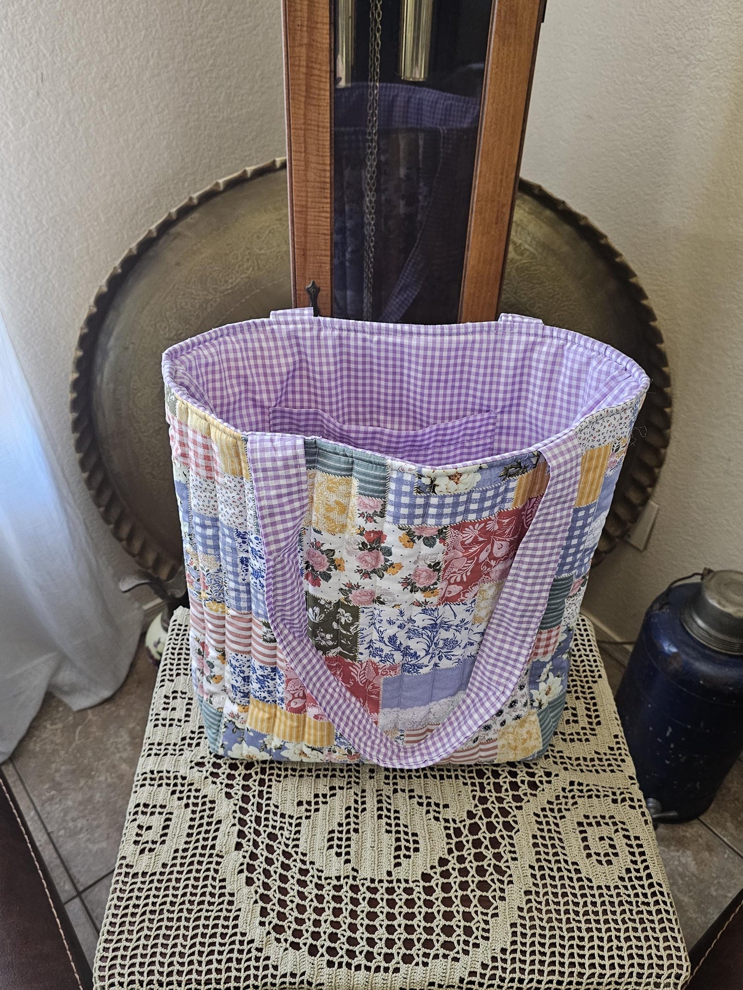 Large Quilted Women's Tote Bag