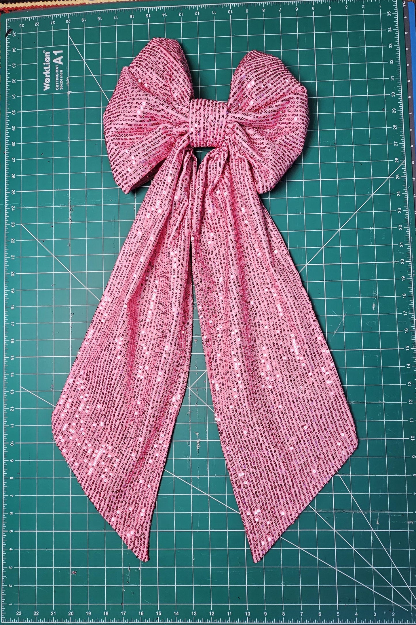 Handmade Sequins Fabric Decoration Bow
