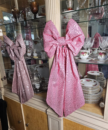Handmade Sequins Fabric Decoration Bow
