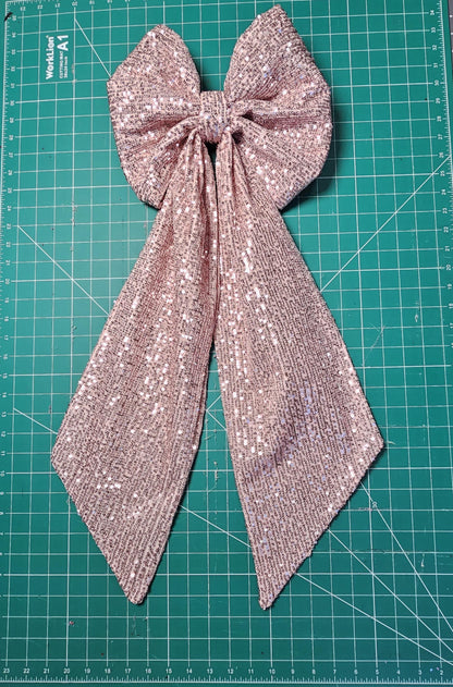 Handmade Sequins Fabric Decoration Bow