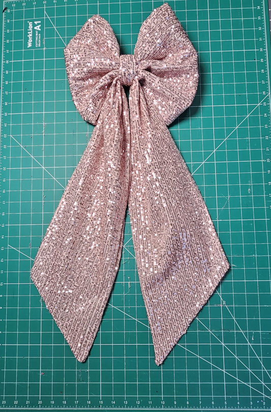 Handmade Sequins Fabric Decoration Bow