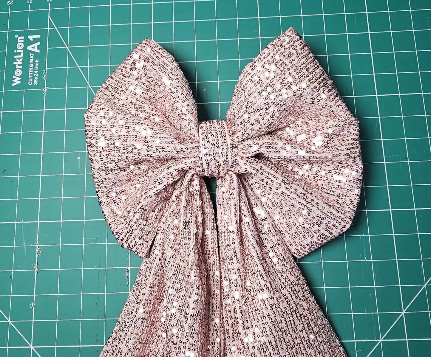 Handmade Sequins Fabric Decoration Bow