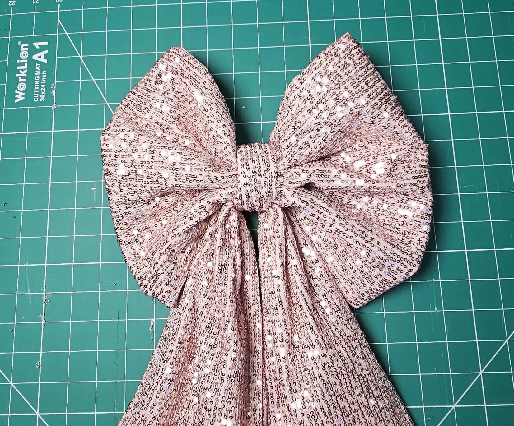 Handmade Sequins Fabric Decoration Bow