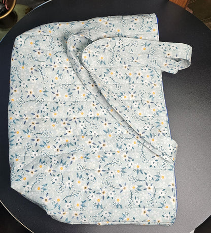 Handmade Quilted Cotton Tote Bag with Pockets
