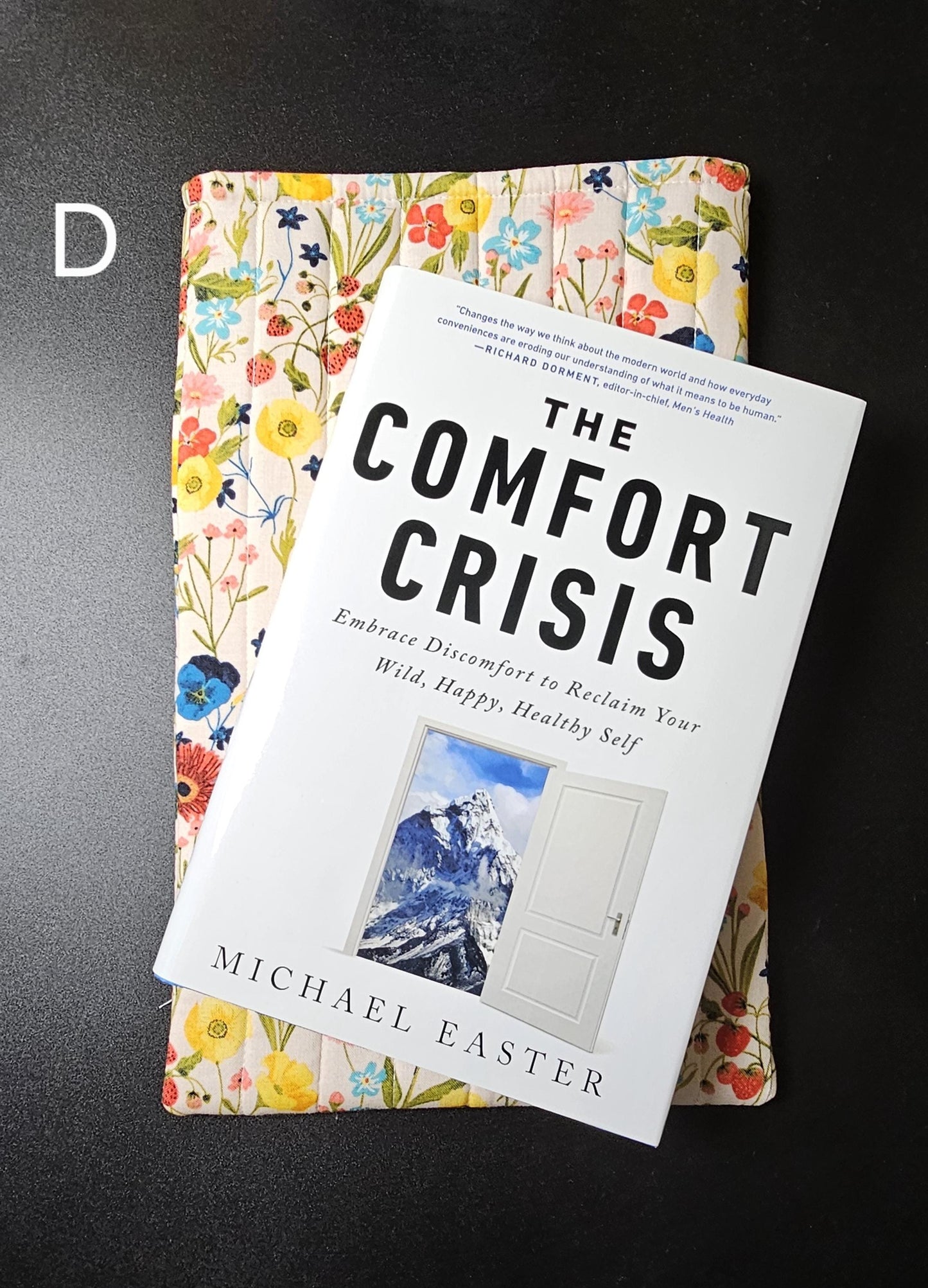 Handmade Cotton Book Sleeve, Floral Padded Book Cover