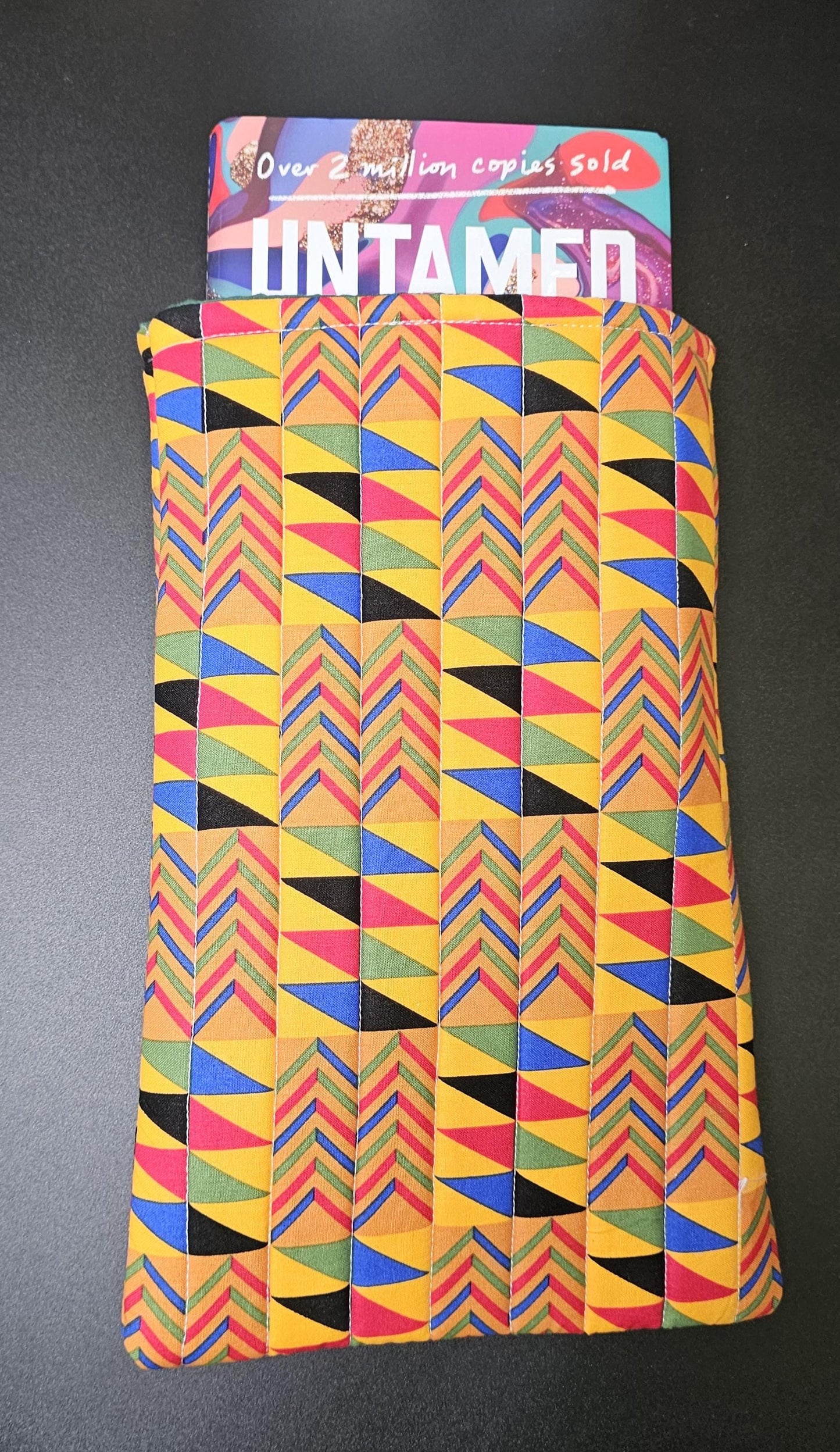 Handmade Cotton Book Sleeve, 13" x 8"
