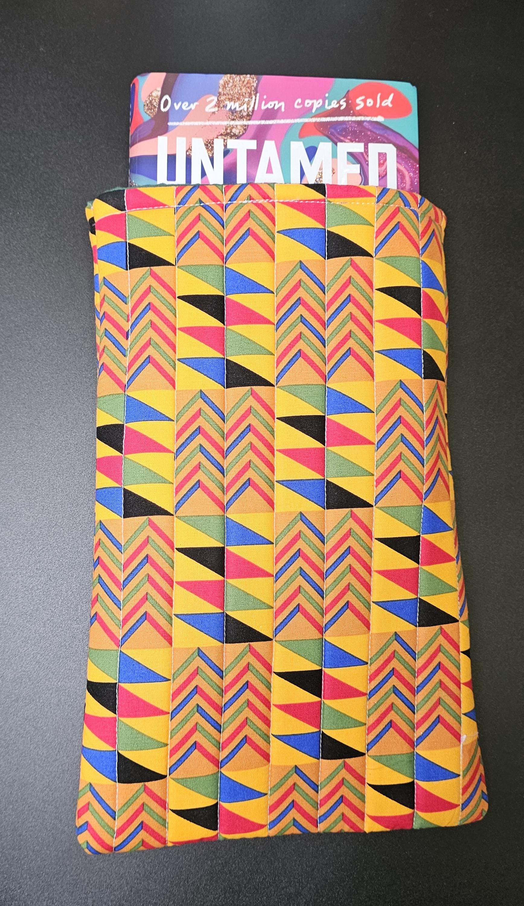 Handmade Cotton Book Sleeve, 13" x 8"