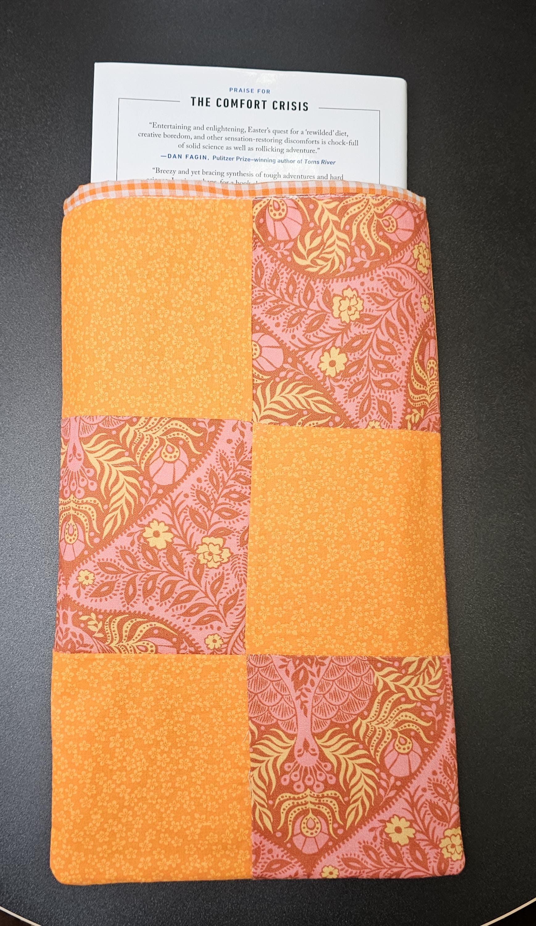 Handmade Cotton Book Sleeve, 13" x 8"