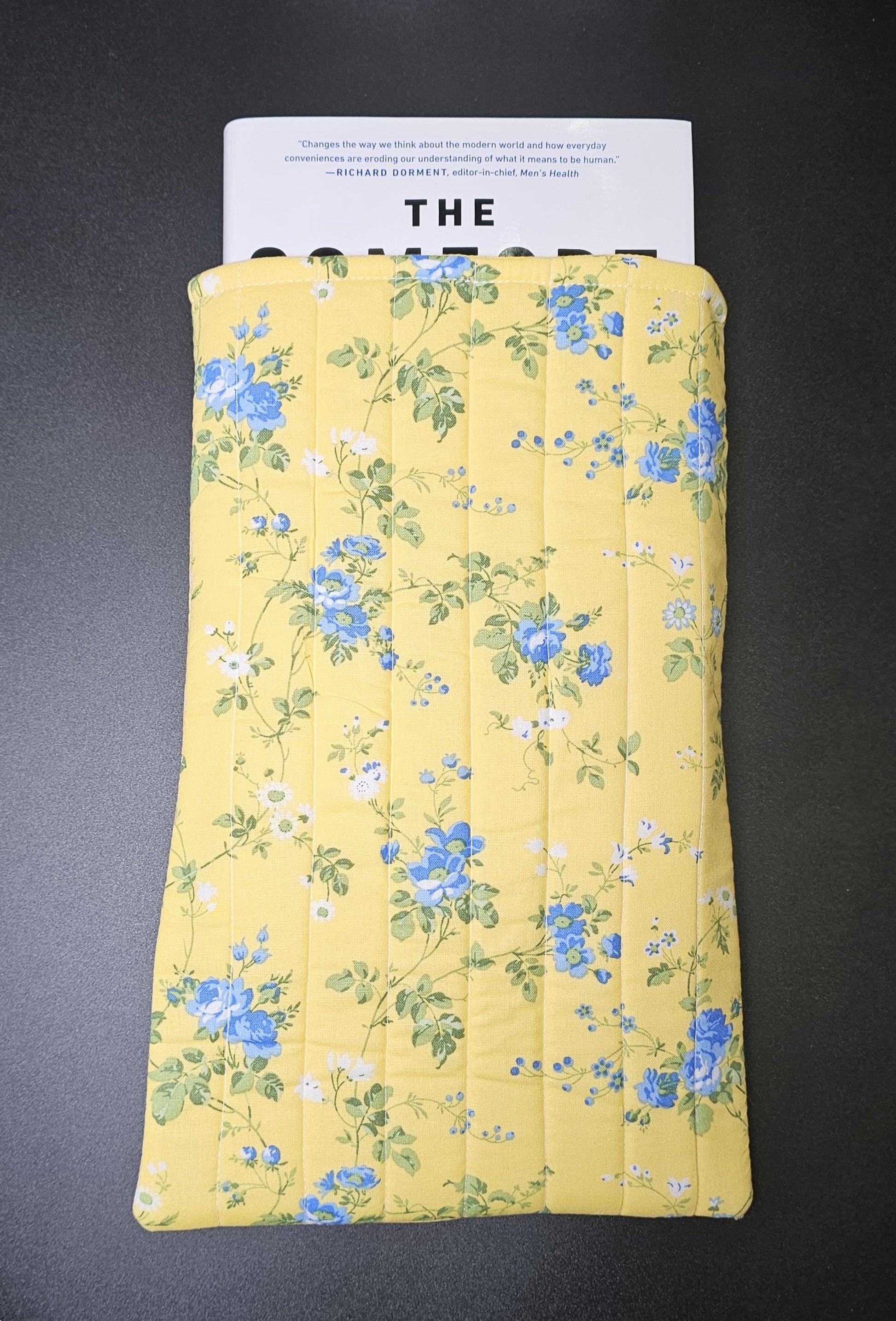 Handmade Cotton Book Sleeve, 13" x 8"