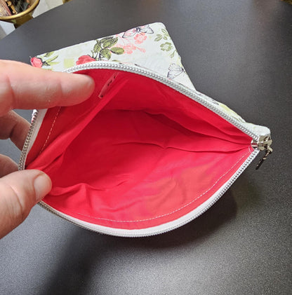 Handmade Cotton Book Sleeve with Zipper (13x8")