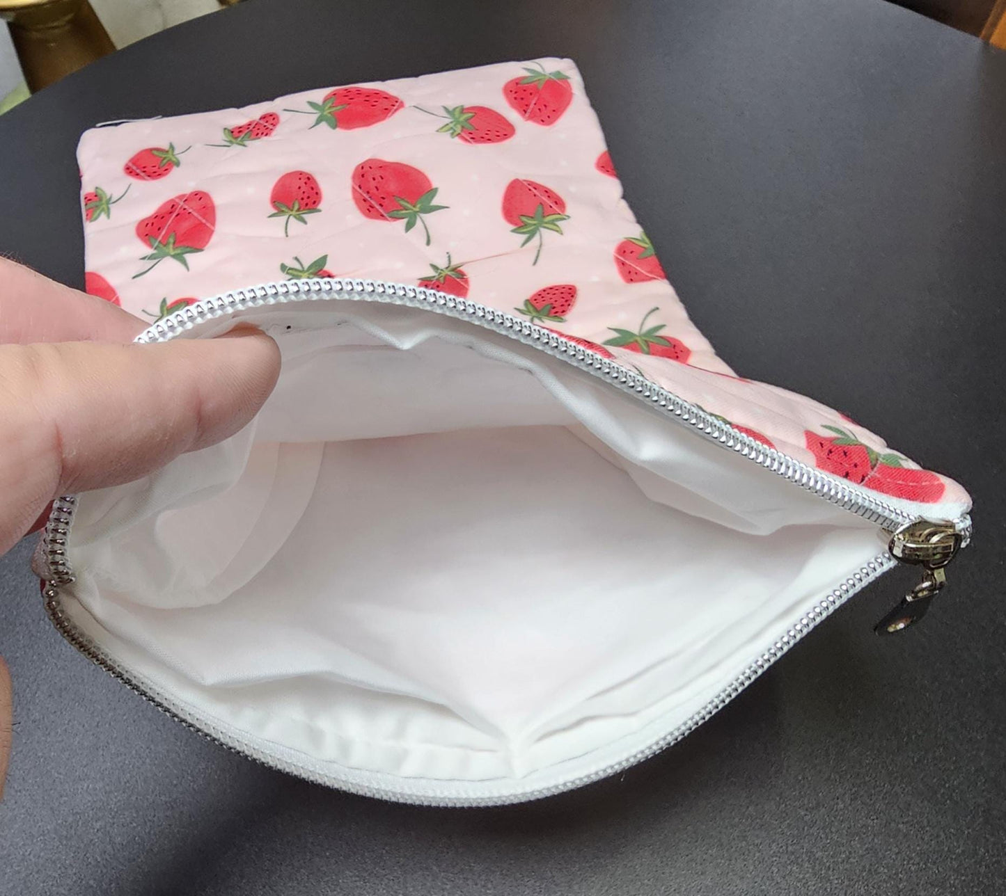 Handmade Cotton Book Sleeve with Zipper (13" x 8")