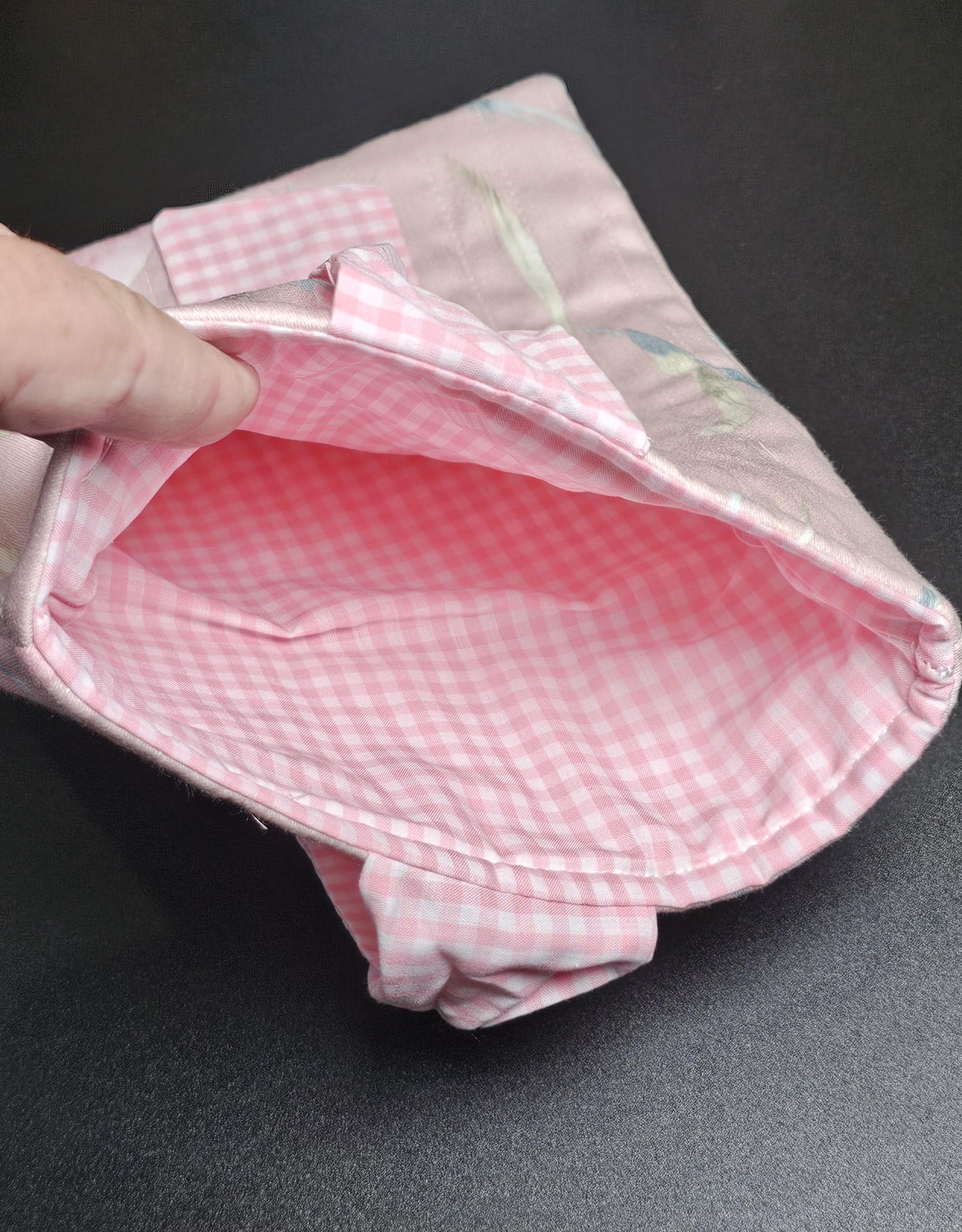 Handmade Cotton Book Sleeve, Floral Padded Book Cover (10" x 7.5")