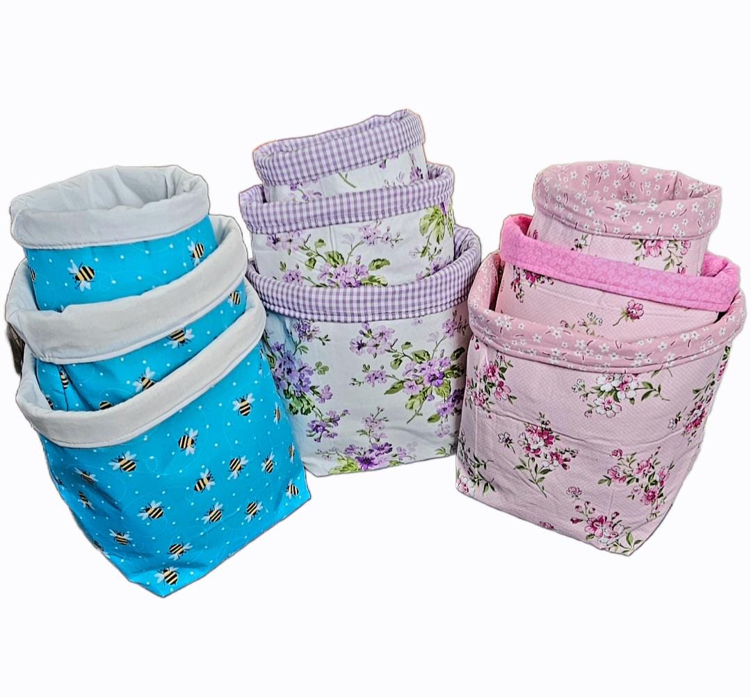Handmade Fabric Storage Baskets