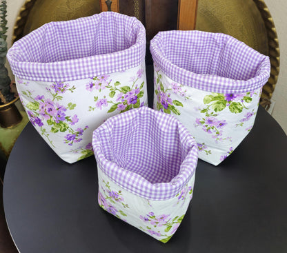Handmade Fabric Storage Baskets