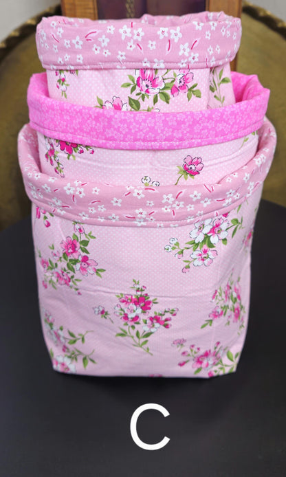 Handmade Fabric Storage Baskets