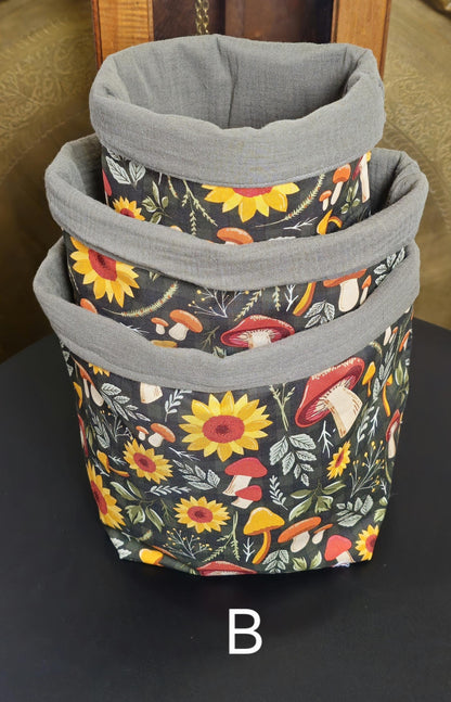 Handmade Fabric Storage Baskets