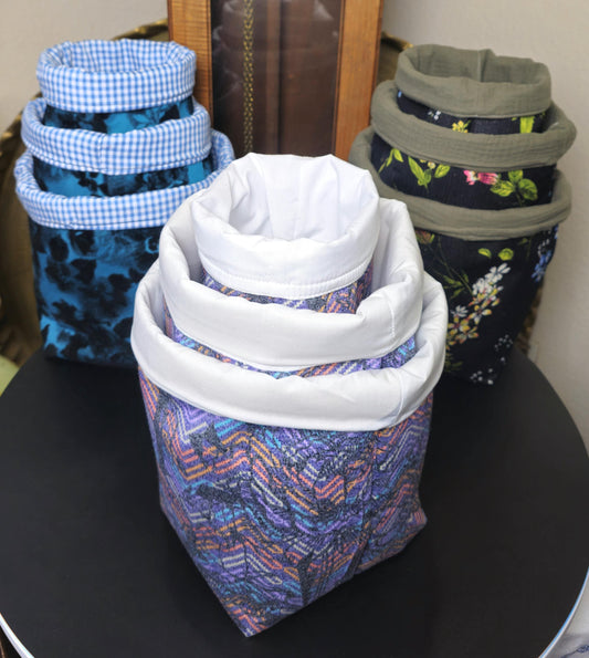 Handmade Fabric Storage Baskets