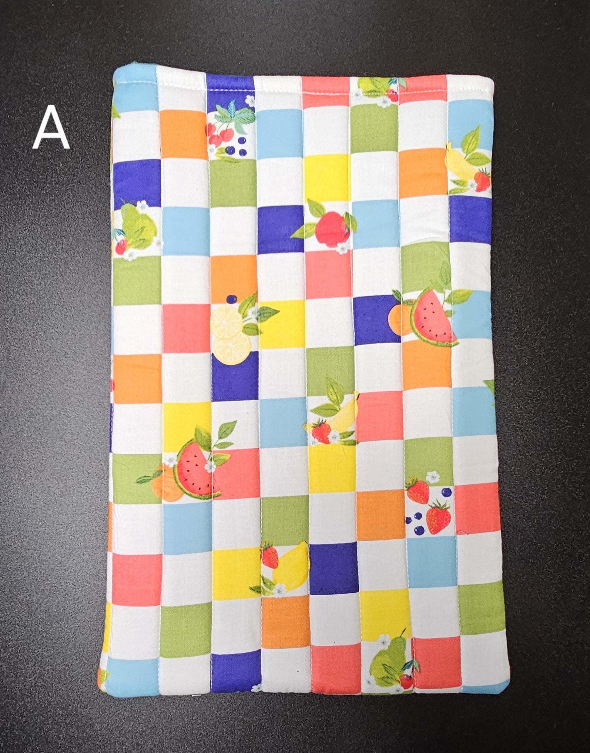 Handmade Cotton Book Sleeve, Floral Padded Book Cover