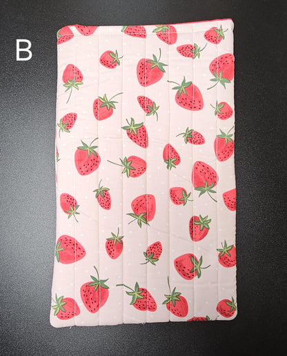 Handmade Cotton Book Sleeve, Floral Padded Book Cover