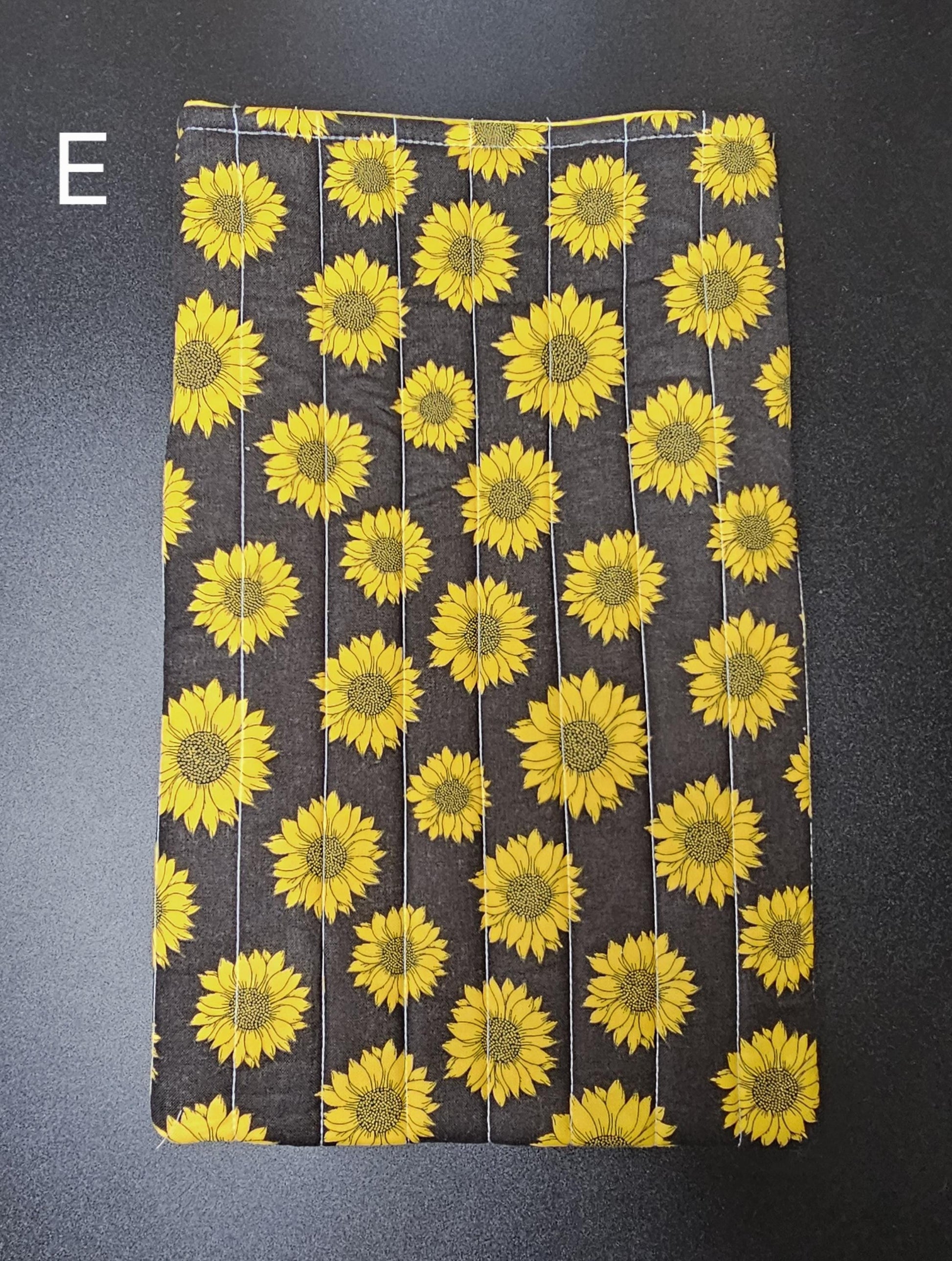 Handmade Cotton Book Sleeve, Floral Padded Book Cover