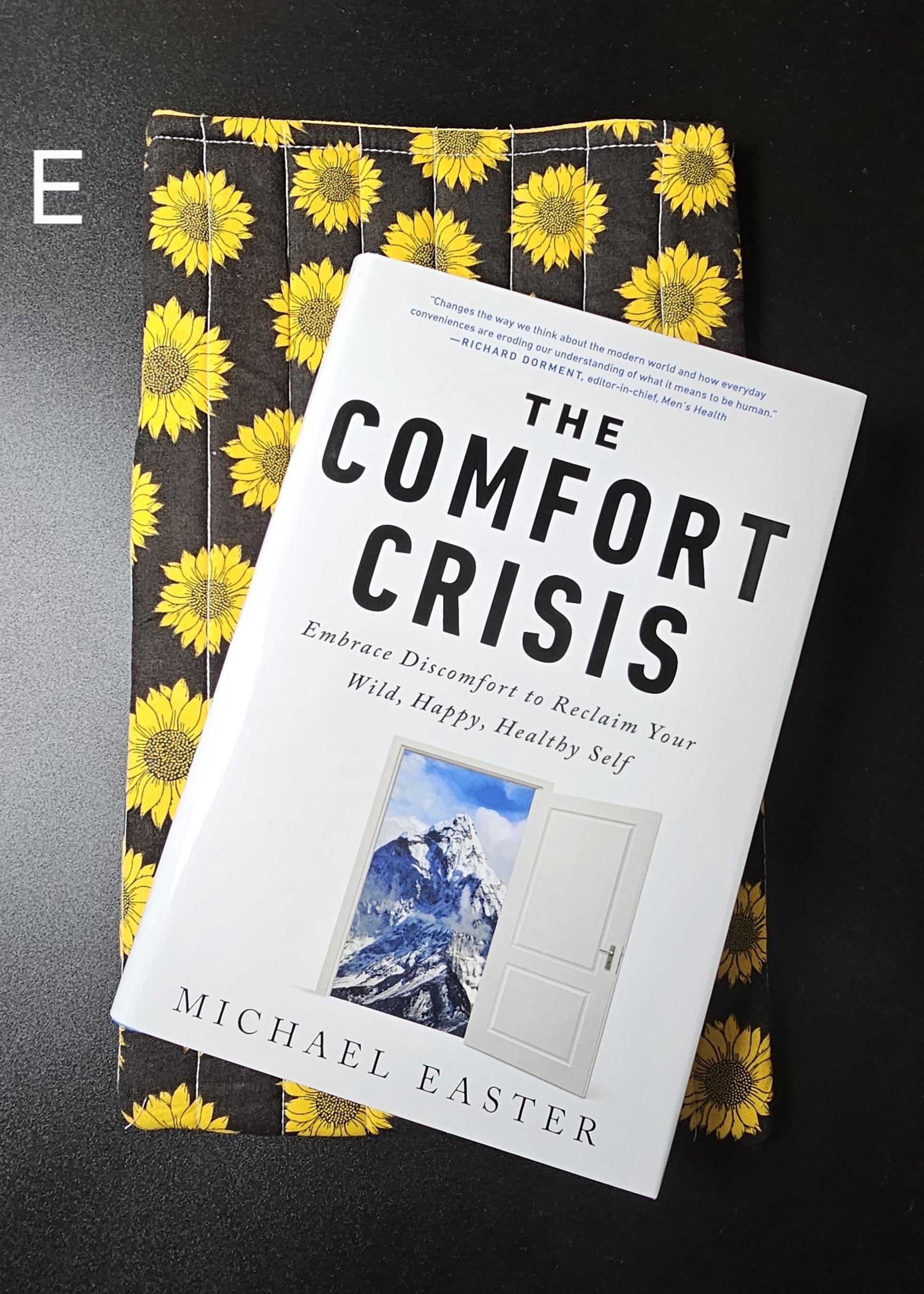 Handmade Cotton Book Sleeve, Floral Padded Book Cover