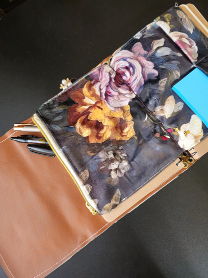 Handmade Cow Print Notebook with Charms, Velvet Packet (8.5" x 6")