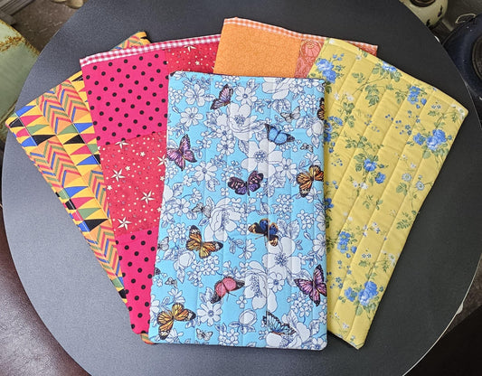 Handmade Cotton Book Sleeve, 13" x 8"