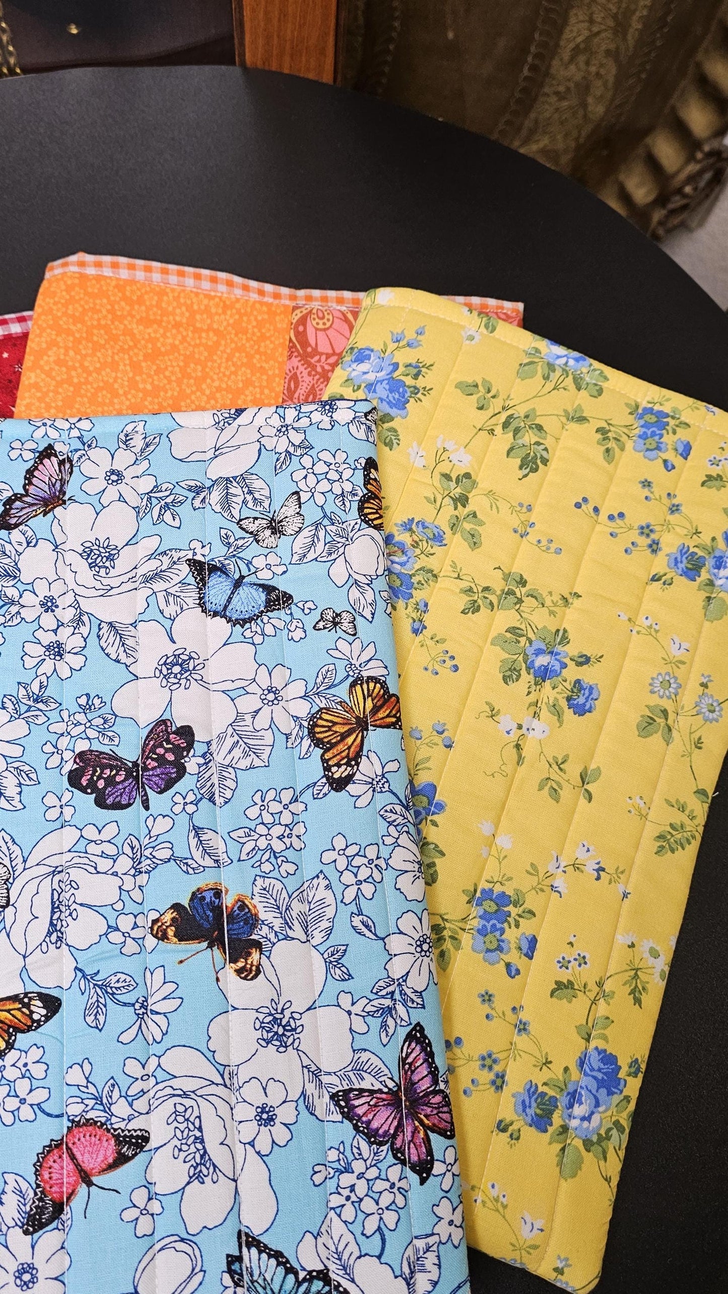 Handmade Cotton Book Sleeve, 13" x 8"