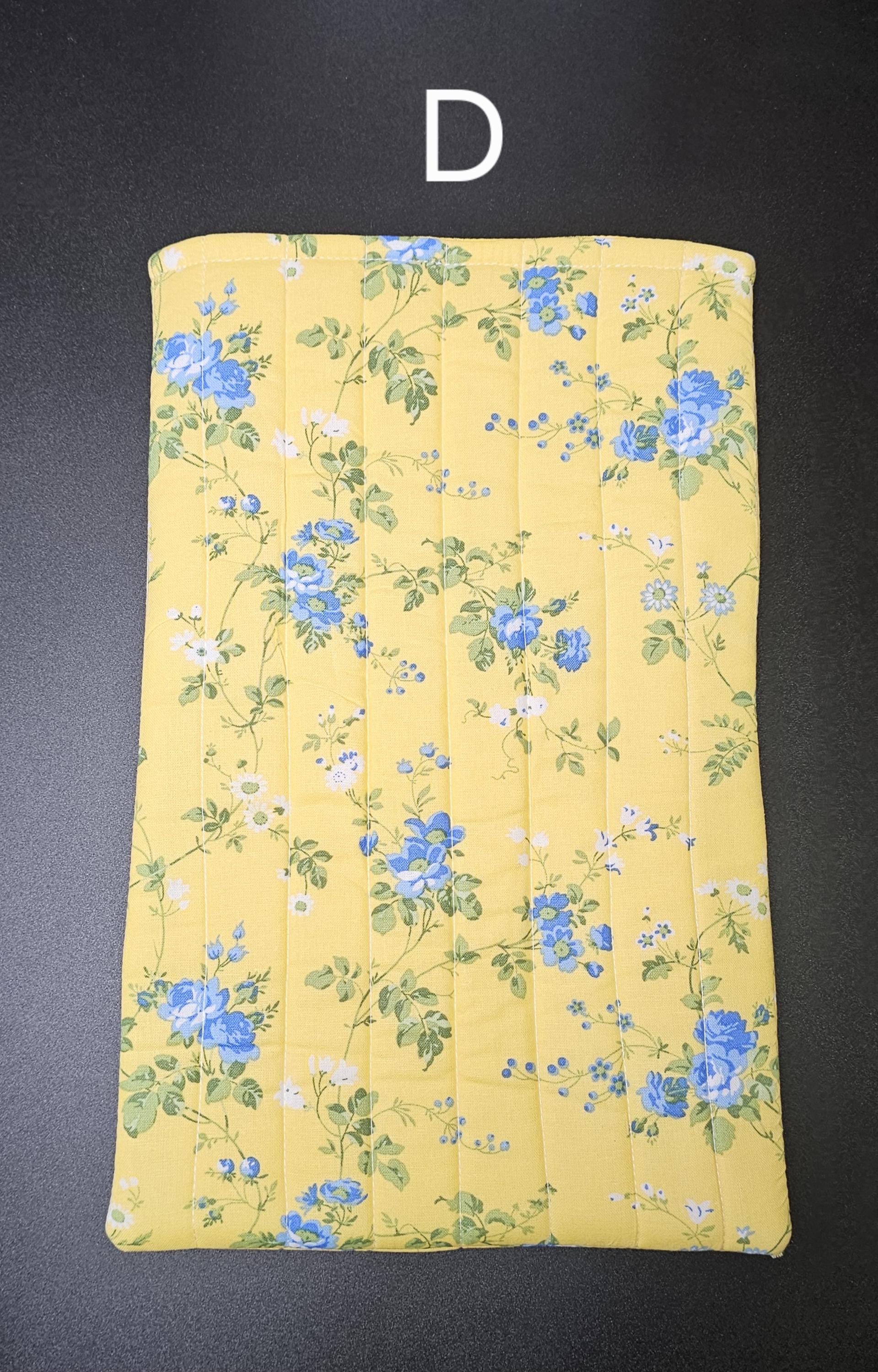 Handmade Cotton Book Sleeve, 13" x 8"