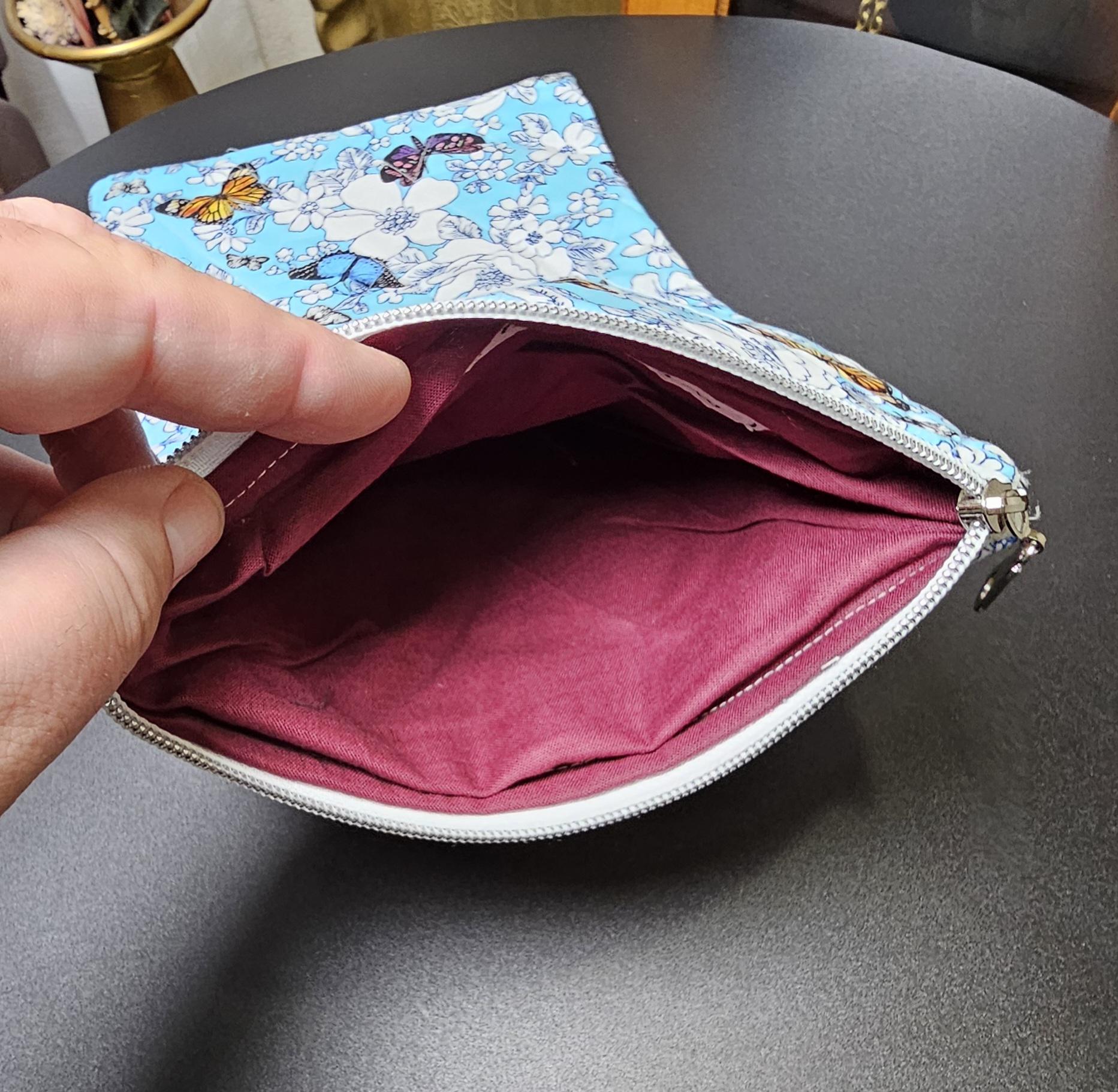 Handmade Cotton Book Sleeve with Zipper (13x8")
