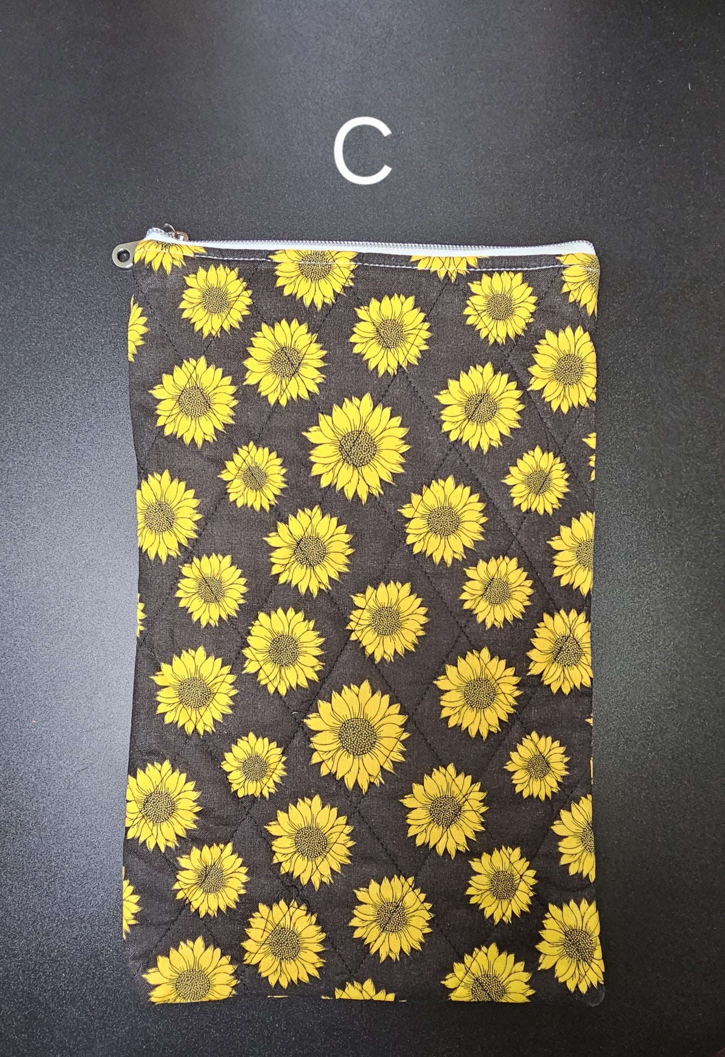 Handmade Cotton Book Sleeve with Zipper (13" x 8")