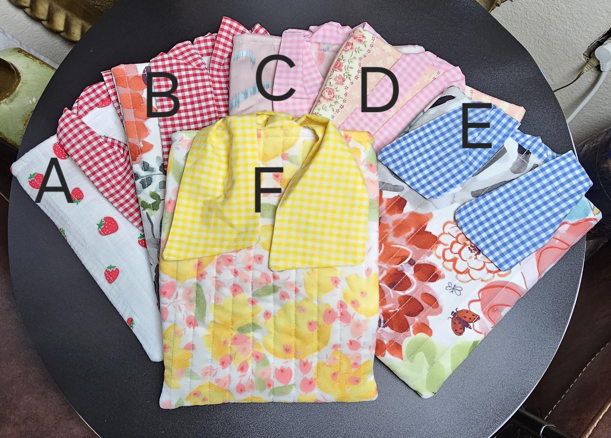 Handmade Cotton Book Sleeve, Floral Padded Book Cover (10" x 7.5")