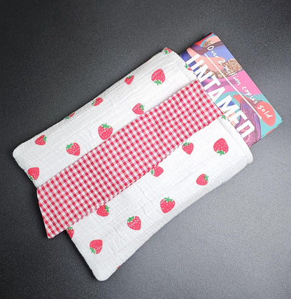 Handmade Cotton Book Sleeve, Floral Padded Book Cover (10" x 7.5")