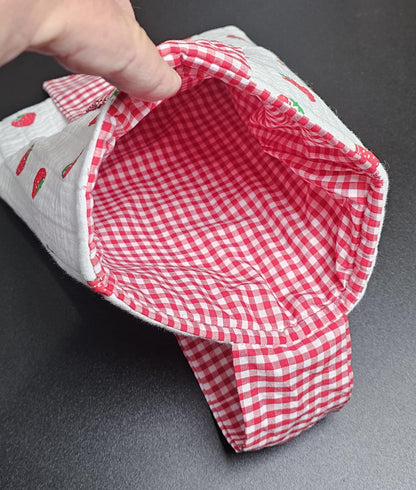 Handmade Cotton Book Sleeve, Floral Padded Book Cover (10" x 7.5")
