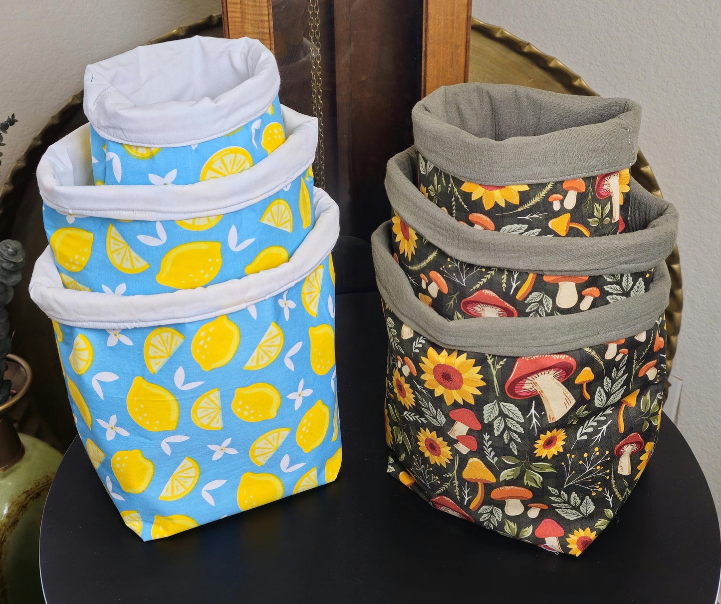 Handmade Fabric Storage Baskets