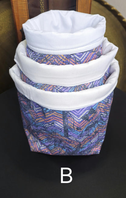 Handmade Fabric Storage Baskets