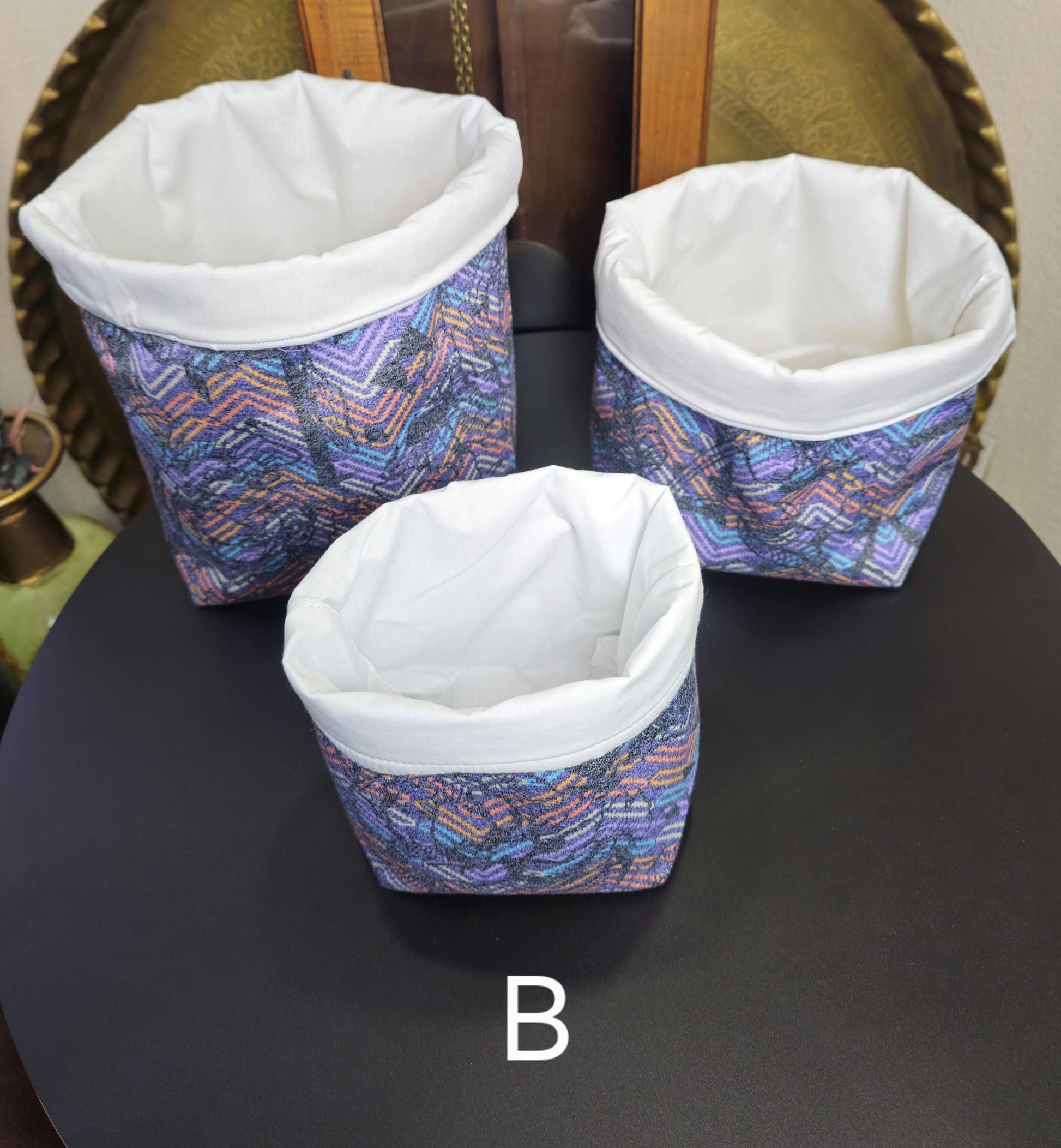 Handmade Fabric Storage Baskets