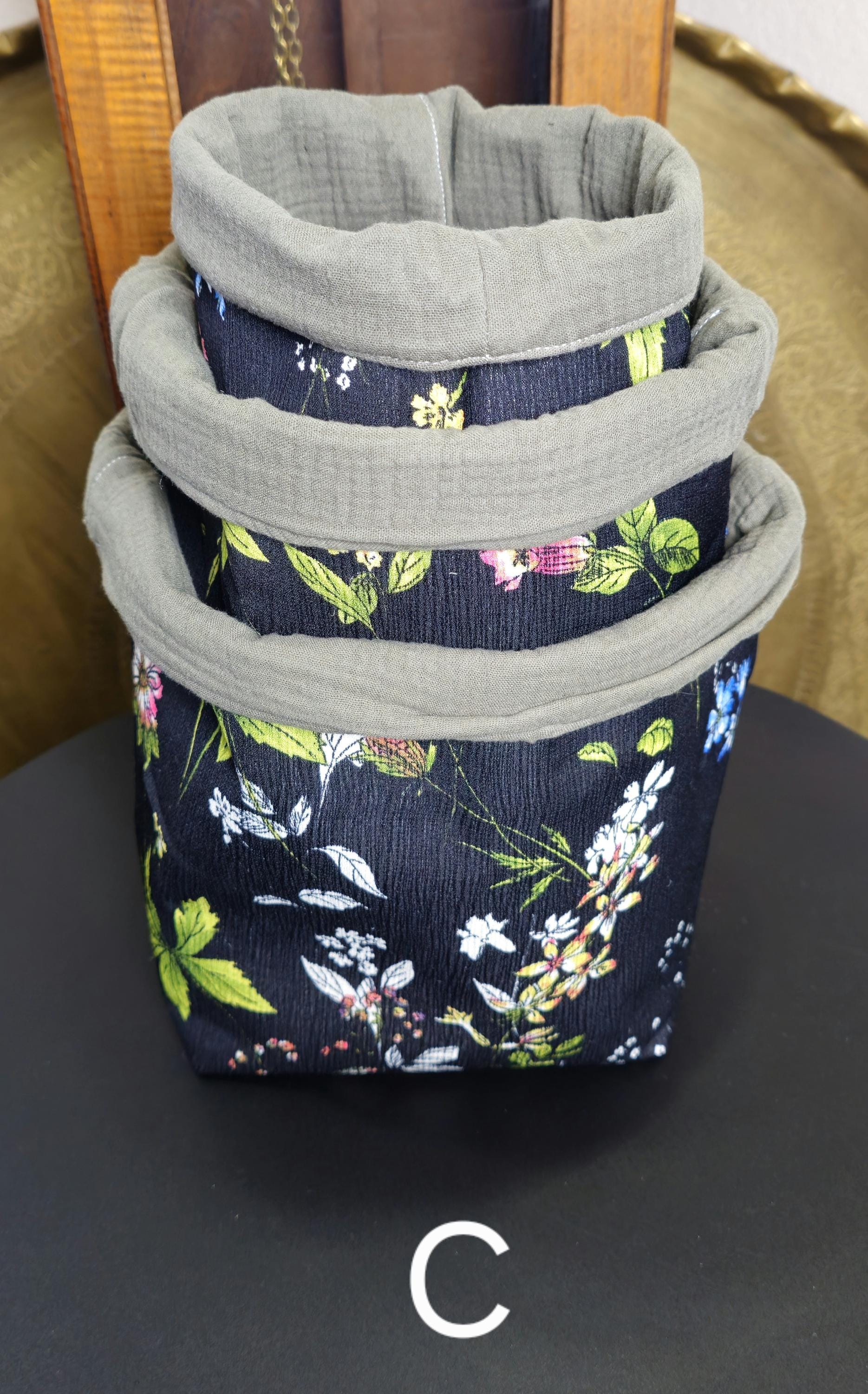 Handmade Fabric Storage Baskets