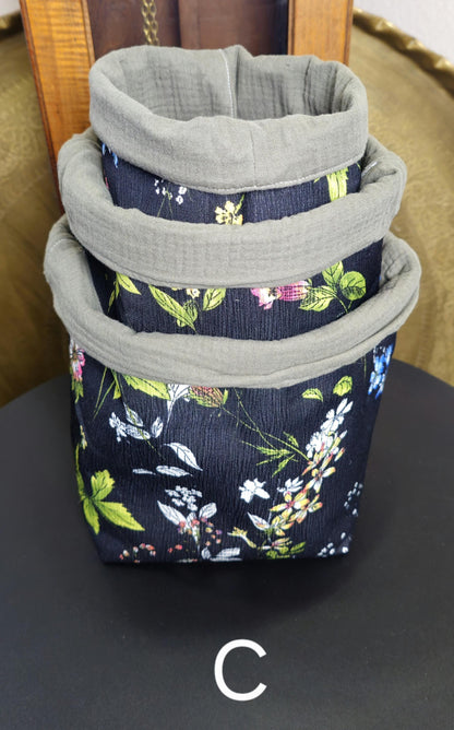 Handmade Fabric Storage Baskets