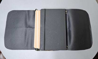 Handmade French Notebook with Charms and Velvet Pouch
