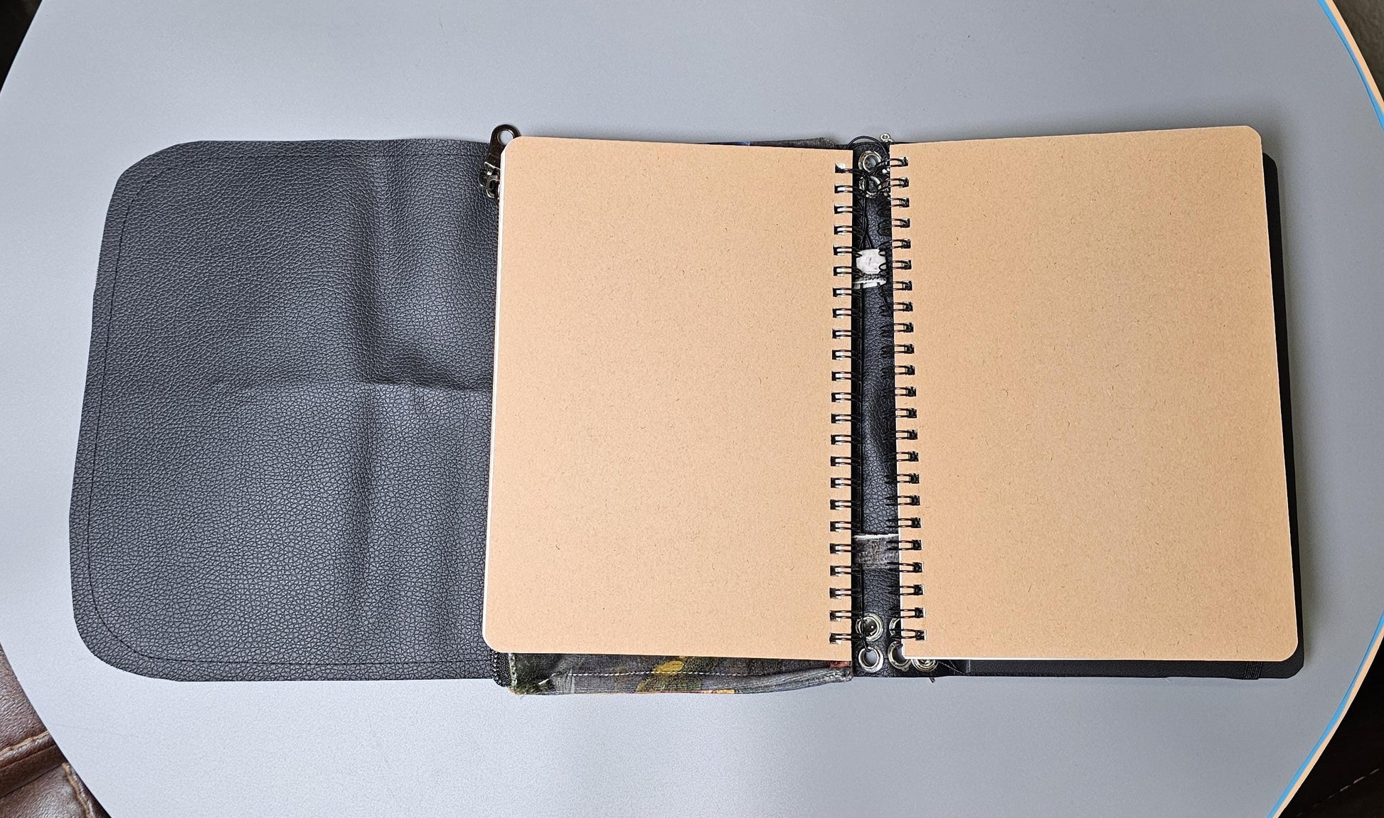 Handmade French Notebook with Charms and Velvet Pouch