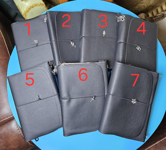 Handmade French Notebook with Charms and Velvet Pouch