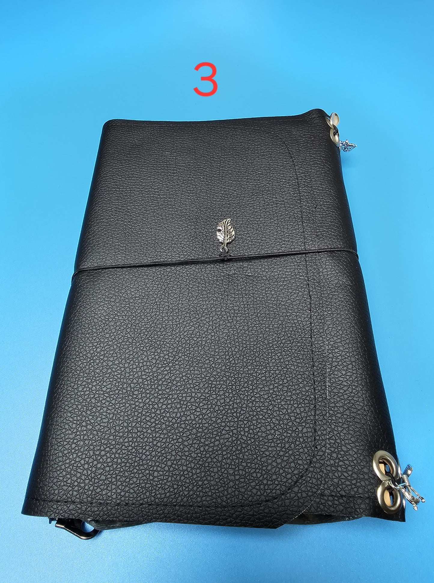 Handmade French Notebook with Charms and Velvet Pouch