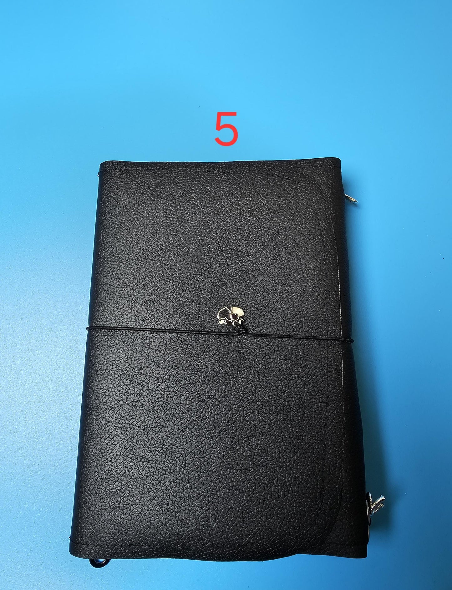 Handmade French Notebook with Charms and Velvet Pouch